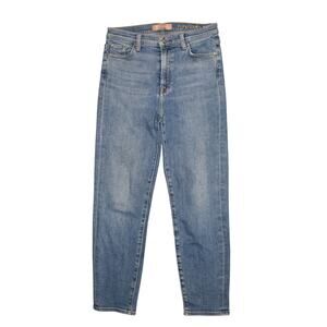 7 FOR ALL‎ MANKIND $198 High Waist Slim Leg Stretch Denim Jean Size 27